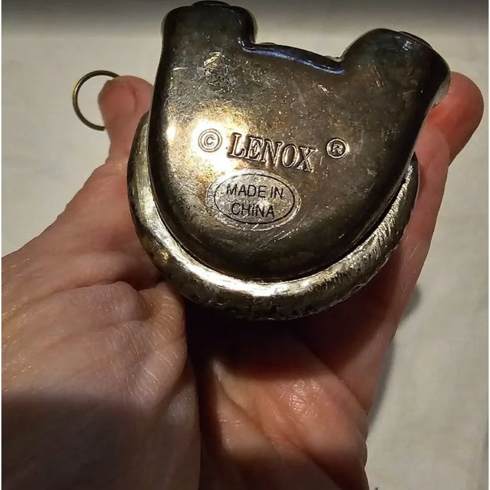 Teddy Bear Ornament Lenox Silver Plated 100th Anniversary Wish on a Star